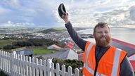 Elfed Wyn ap Elwyn has walked over 200 miles from Bangor to Cardiff, calling for a direct rail link between North and South Wales. Pic: Elfed Wyn ap Elwyn