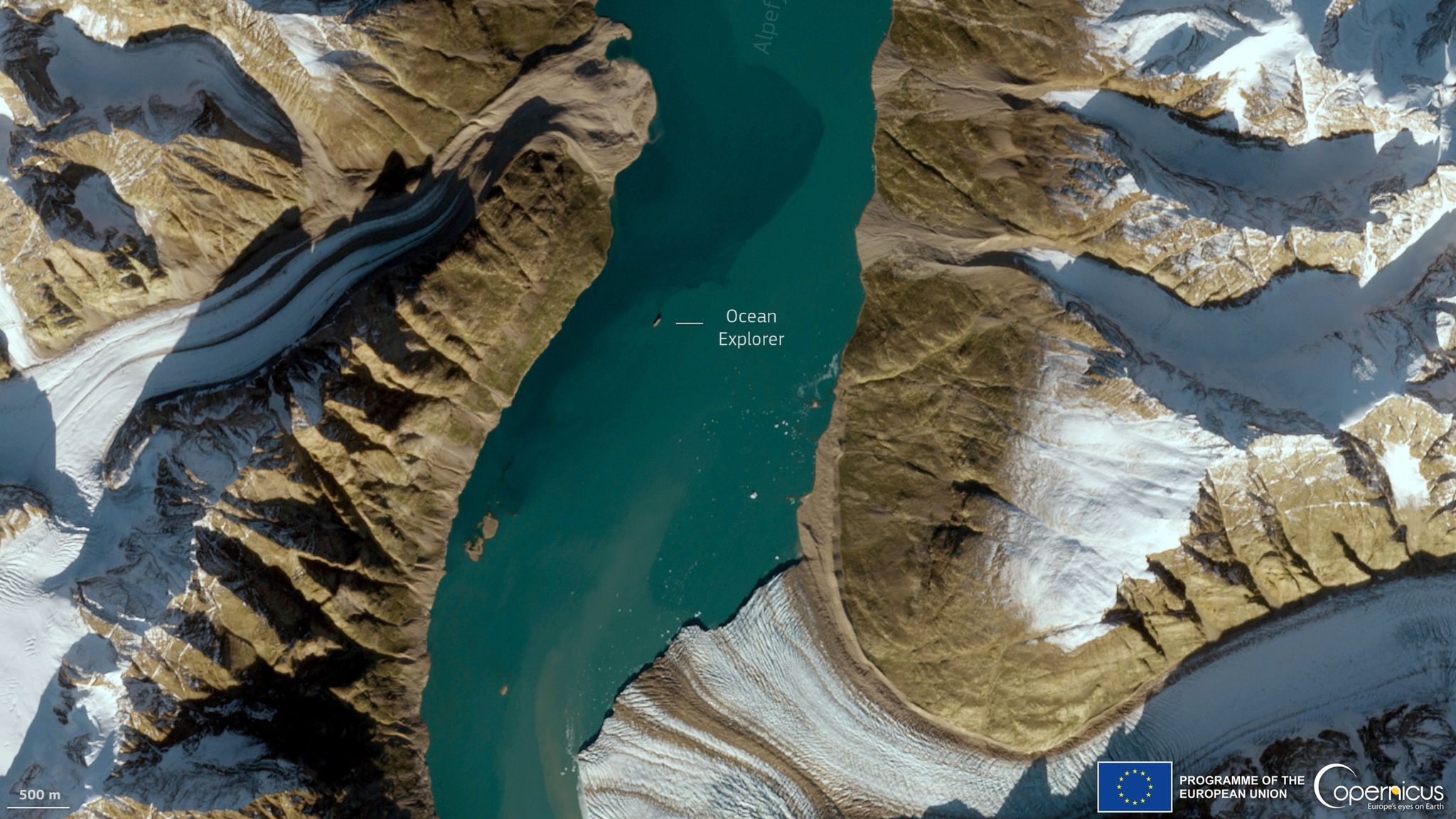 stranded cruise ship in greenland