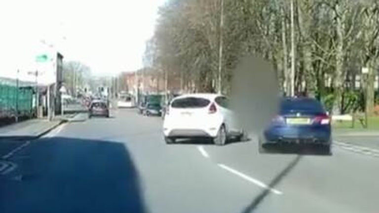 Omar Choudhury and Hamidur Rahman were seen racing at high speeds through a town centre as the pair had a 'petty disagreement'