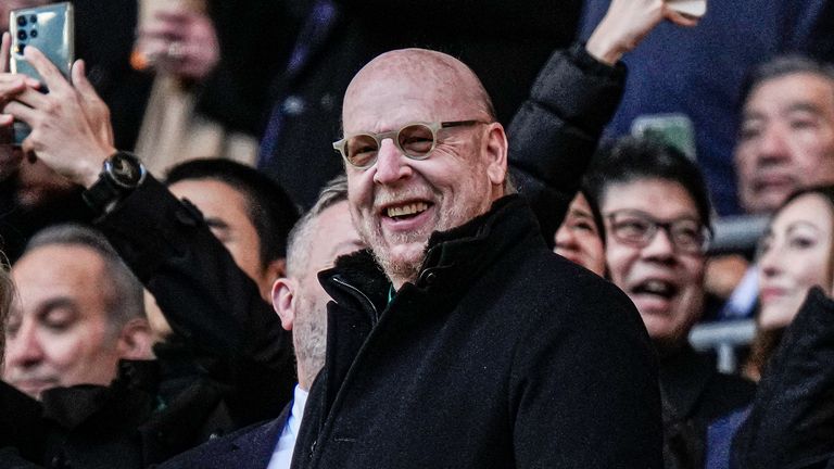 Manchester United&#39;s Chairman Avie Glaze before the League Cup final soccer match between Manchester United and Newcastle United