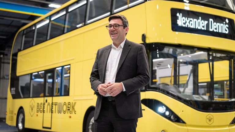 Andy Burnham hailed the potential of the new fleet of buses