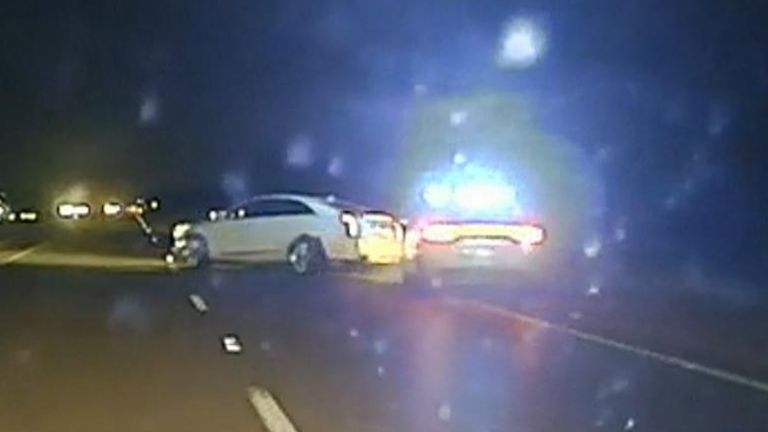 Arkansas police officer forces wrong car off the road during chase