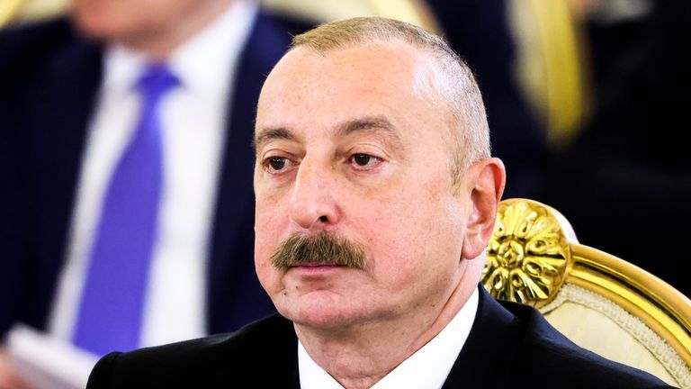 Azerbaijan&#39;s President Ilham Aliyev. Pic: AP