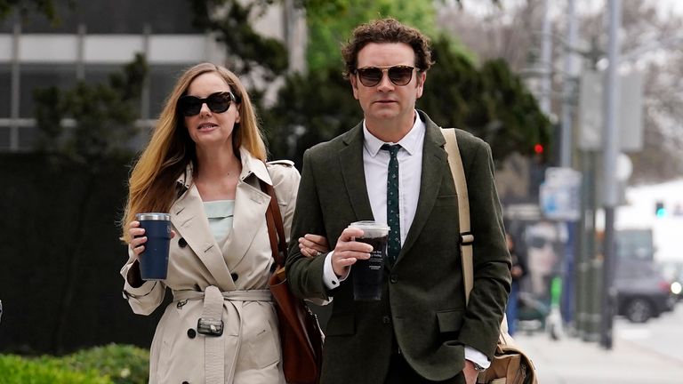 Bijou Phillips and Danny Masterson arrive for closing arguments in his rape trial