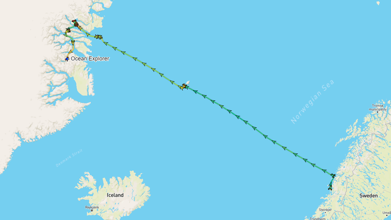 Ship tracking data