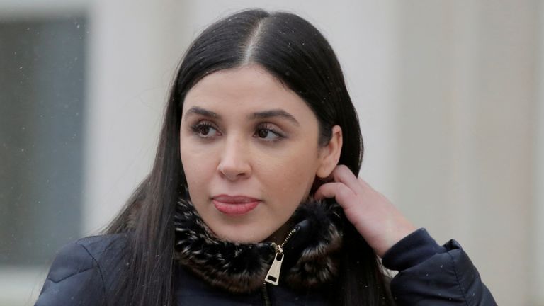 Emma Coronel Aispuro, the wife of drug lord "El Chapo" Joaquin Guzman, pictured after his trial in 2019