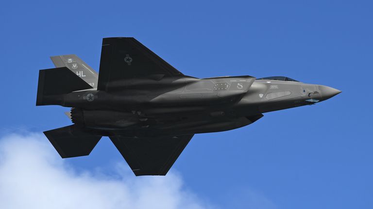 FORT LAUDERDALE, FL - NOVEMBER 21: The F-35 Lightning II performs during the Fort Lauderdale Air Show on November 21, 2020 in Fort Lauderdale, Florida Credit: mpi04/MediaPunch /IPX


