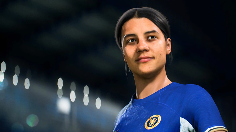 A estrela do Chelsea, Sam Kerr, no EA Sports FC 24.  Imagem: EA Sports