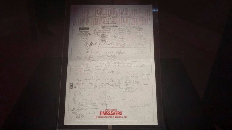 Queen Signed And Written Bohemian Rhapsody Lyrics