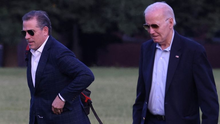 Hunter Biden and President Biden in Washington DC in June