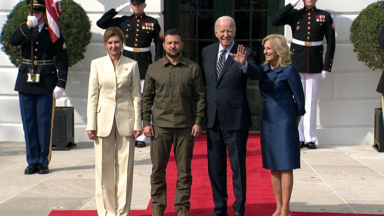 Biden welcomes Zelenskyy to White House