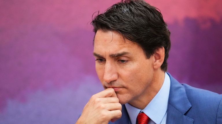 Justin Trudeau is stuck in India. Pic: Sean Kilpatrick/The Canadian Press/AP