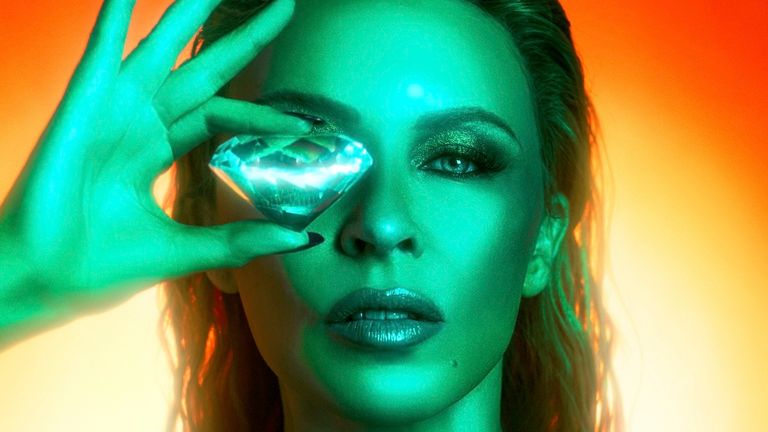 The cover image for Kylie Minogue&#39;s album Tension. Pic: Darenote/BMG/AP