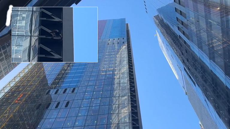 The man was spotted clambering up the Leadenhall Building