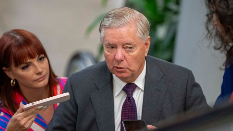 Lindsey Graham was among those recommended for indictment. Pic: AP