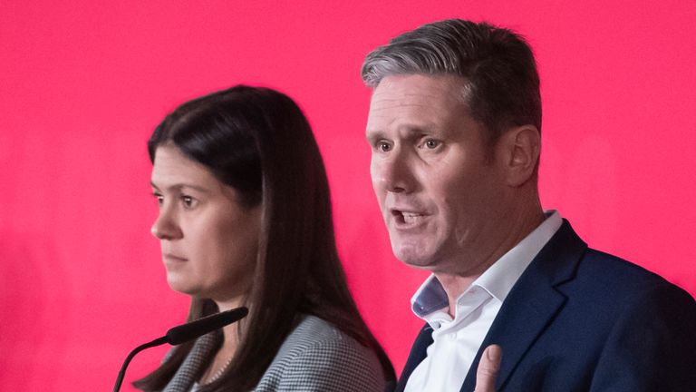 Lisa Nandy and Sir Keir Starmer, pictured during the 2020 leadership contest
