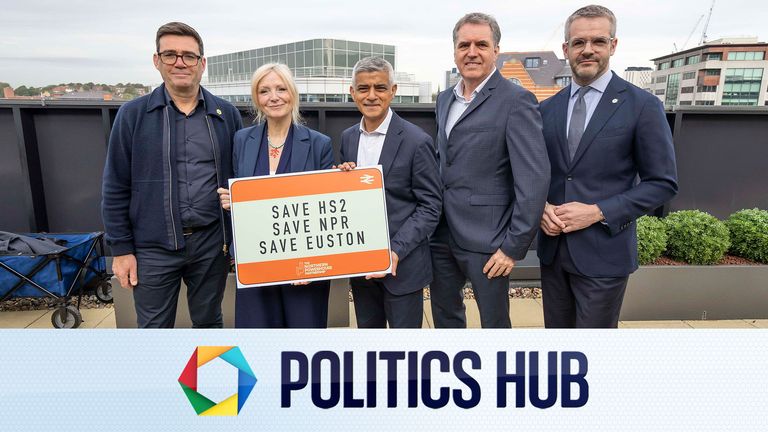 Labour mayors (left to right) Andy Burnham Mayor of Greater Manchester, Tracy Brabin Mayor of West Yorkshire, Sadiq Khan Mayor of London, Steve Rotheram Mayor of the Liverpool City Region and Oliver Coppard Mayor of South Yorkshire, gather at Arcadis in Leeds, to make a unified plea to the Prime Minister not to scale back HS2 any further, ahead of a Transport for the North board meeting. Picture date: Wednesday September 27, 2023.