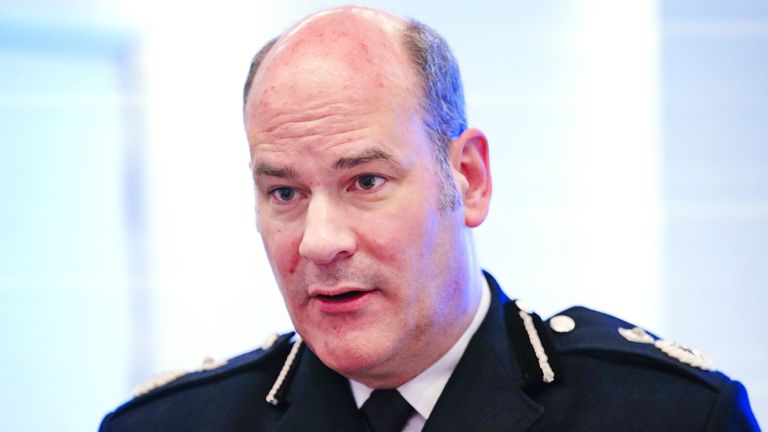 Deputy Assistant Commissioner Stuart Cundy speaking to the media at New Scotland Yard, London. Picture date: Monday March 6, 2023. PA