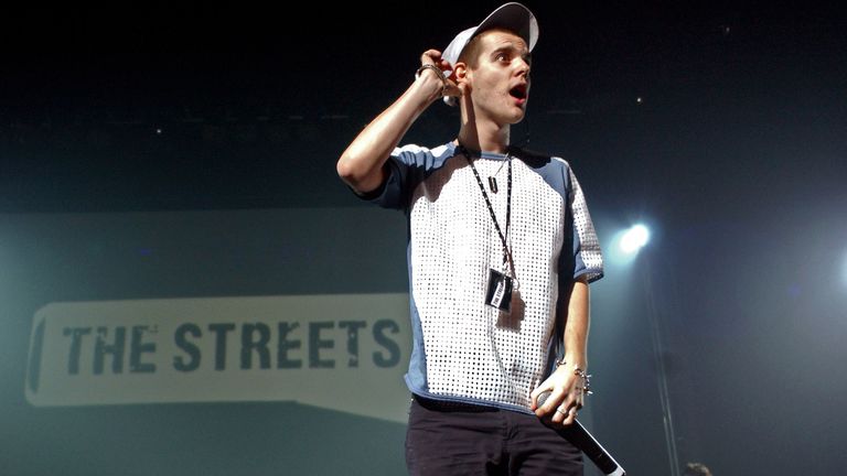 Mike Skinner, aka The Streets, performing on stage at the Brixton Academy in south London, in 2003