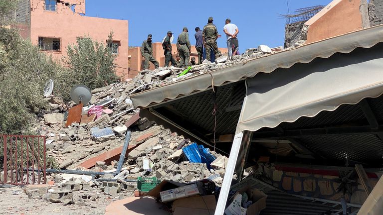 An aftermath of a powerful earthquake, in Amizmiz, in Morocco, September 9, 2023. REUTERS/Abdelhak Balhaki