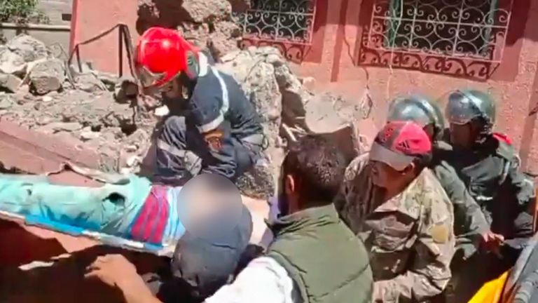 Survivor pulled from rubble in Morocco