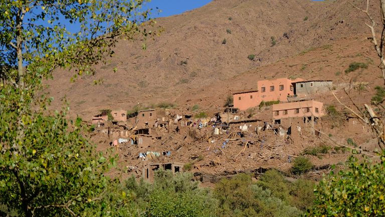 A destroyed village in the Atlas Mountains