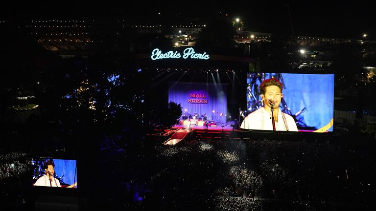 Niall Horan performing during the Electric Picnic Festival