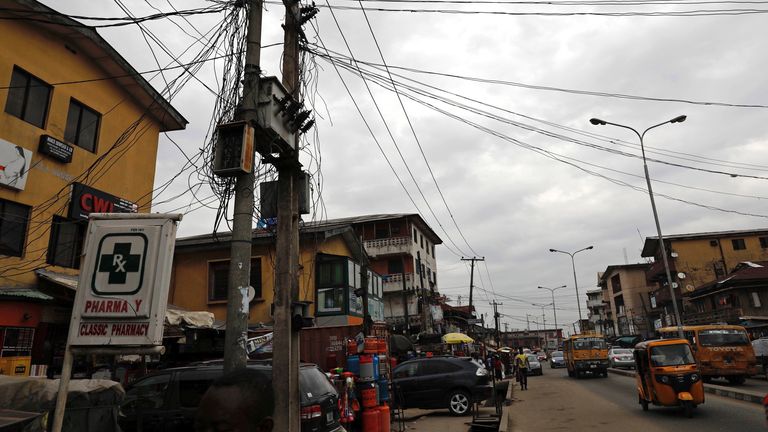 Ojuelegba district in Nigeria&#39;s commercial capital Lagos