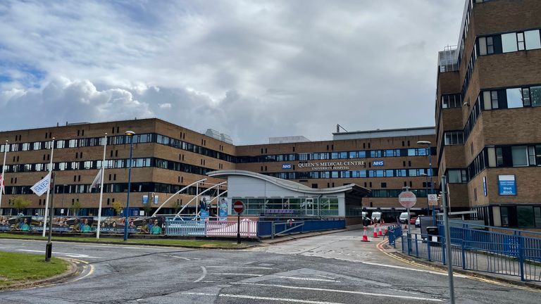 Embargoed to 0001 Friday September 1 A view of Queen&#39;s Medical Centre in Nottingham following the independent review into care failings at the Nottingham University Hospitals NHS Trust. Picture date: Wednesday August 30, 2023.