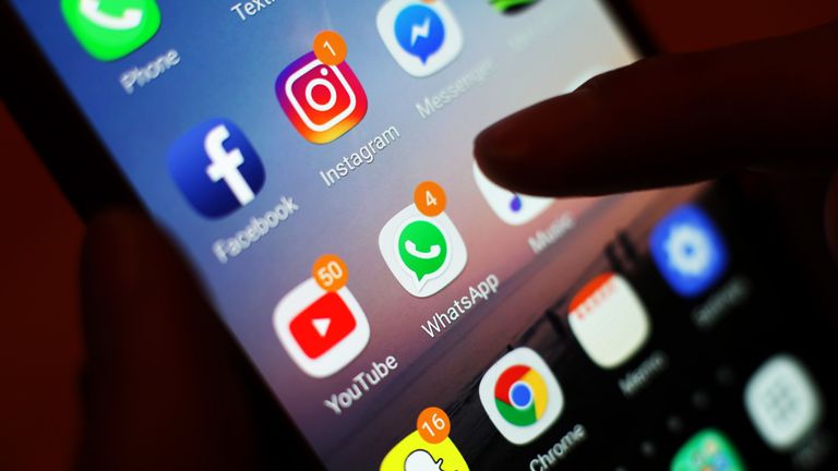 Social media apps, including Facebook, Instagram, YouTube and WhatsApp
