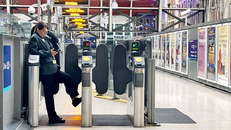 A ticket barrier at Paddington train station in London, during a strike by members of the Aslef union. Rail passengers face fresh travel chaos on Friday because of another strike by drivers in the long-running dispute over pay, which will cripple services across the country. Picture date: Friday September 1, 2023. PA Photo. The 24-hour walkout by members of Aslef will severely affect timetables, with trains starting later and finishing earlier than usual, with some areas having no trains all day. The dispute started over a year ago and remains deadlocked, with no talks planned and no sign of a breakthrough. See PA story INDUSTRY Strikes. Photo credit should read: Jonathan Brady/PA Wire