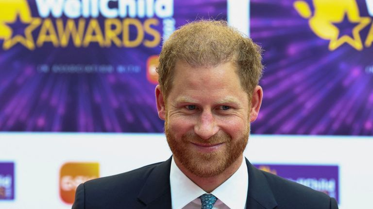 Britain&#39;s Prince Harry attends the 2023 WellChild Awards ceremony in London, Britain, September 7, 2023. REUTERS/Toby Melville