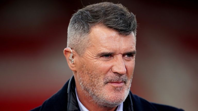 Football pundit Roy Keane at the end of the Premier League match at the City Ground, Nottingham. Picture date: Sunday April 16, 2023.