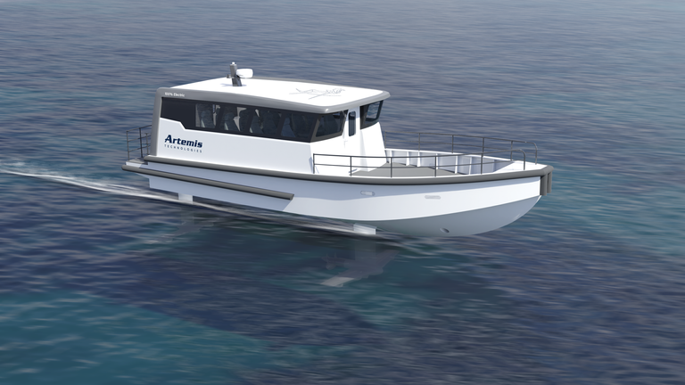Electric ferry. Pic supplied by Artemis Technologies