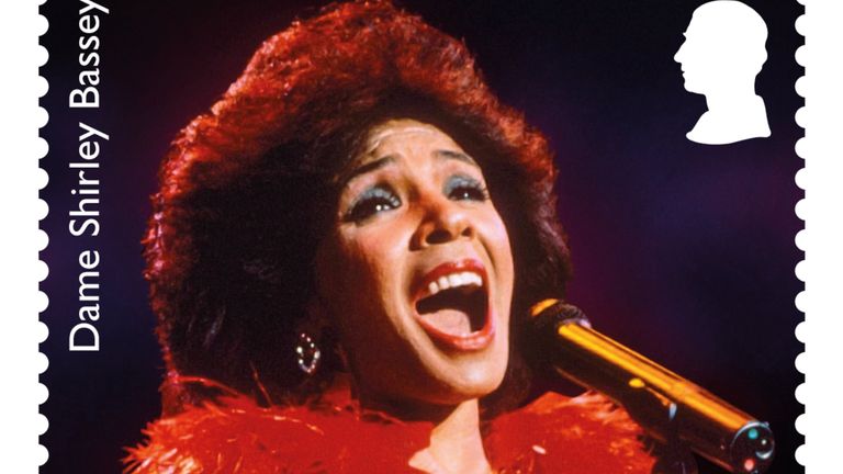 Dame Shirley Bassey stamps issued as Royal Mail celebrates Welsh singer's 70 years in showbiz