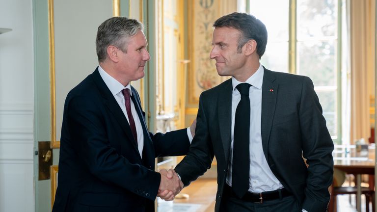 Sir Keir Starmer and Emmanuel Macron. Pic: Presidence de la Republique France