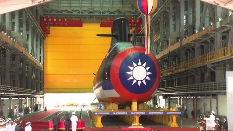 Taiwan begins testing on its first domestically made submarine. If tests are successful Taiwan says it plans to build more. Production began after Beijing blocked their attempts to purchase subs though economic and diplomatic threats. 