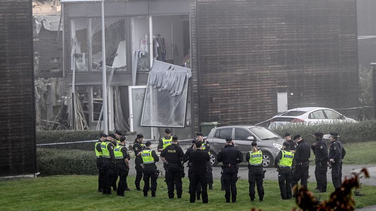 A house was bombed in Uppsala. Pic: AP