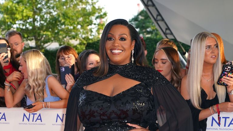 Alison Hammond arrives for the National Television Awards at the O2 Arena, London. Picture date: Tuesday September 5, 2023.
