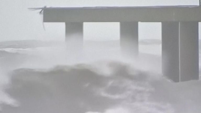 High waves bring coastal flooding to Atlantic City
