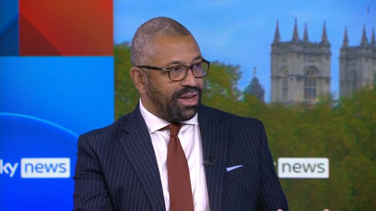 Foreign Secretary James Cleverly speaking to Trevor Phillips on Sunday 