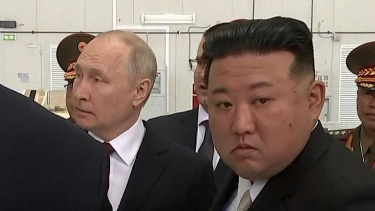 Vladimir Putin and Kim Jong Un meet in Russia
