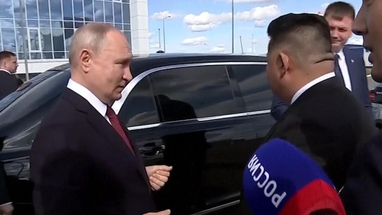 Vladimir Putin invites Kim Jong Un to take a ride in his limousine