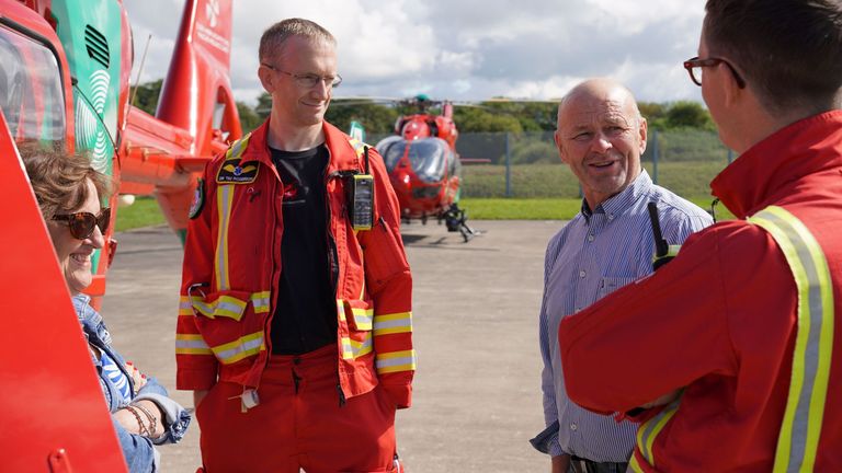 Brendan Clancy drove himself to hospital with his bowels wrapped in a t-shirt. Pic: Wales Air Ambulance