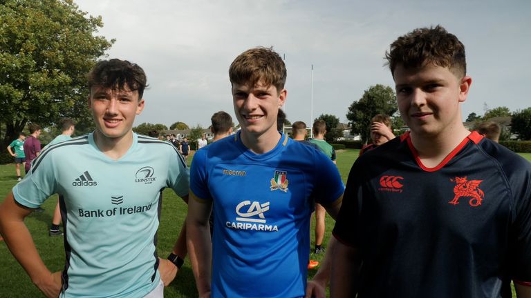 Boys playing rugby at Wesley