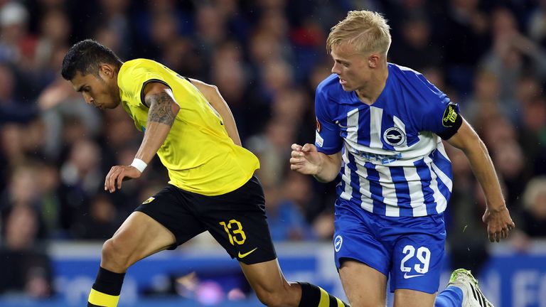 Jan Paul van Hecke was without centre-back partner Lewis Dunk - and it showed for Brighton