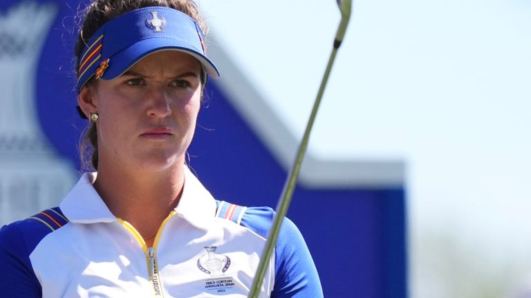 Linn Grant in action for Europe at the Solheim Cup