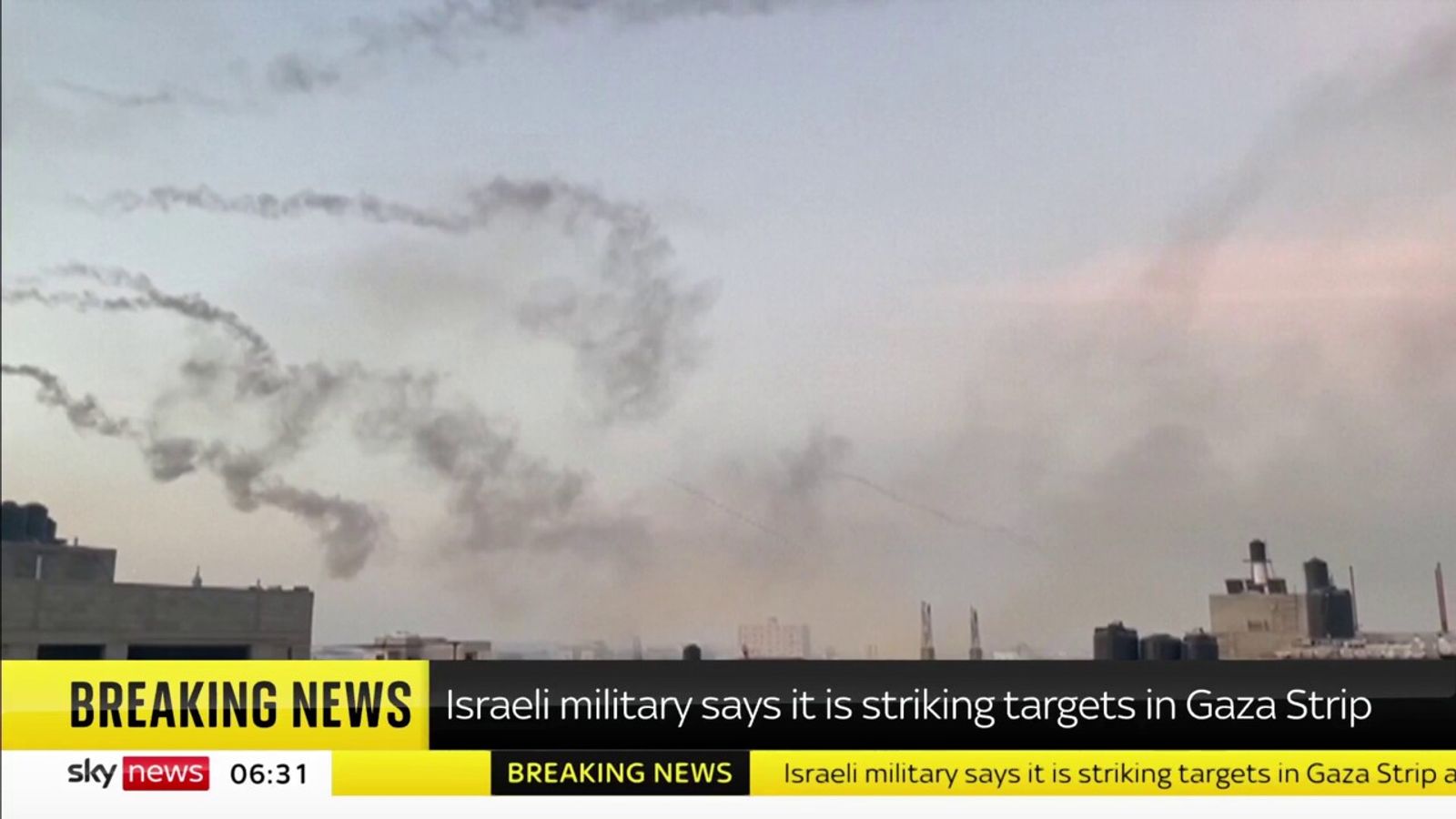 Israel striking targets in Gaza after 'massive' Hamas rocket attack ...
