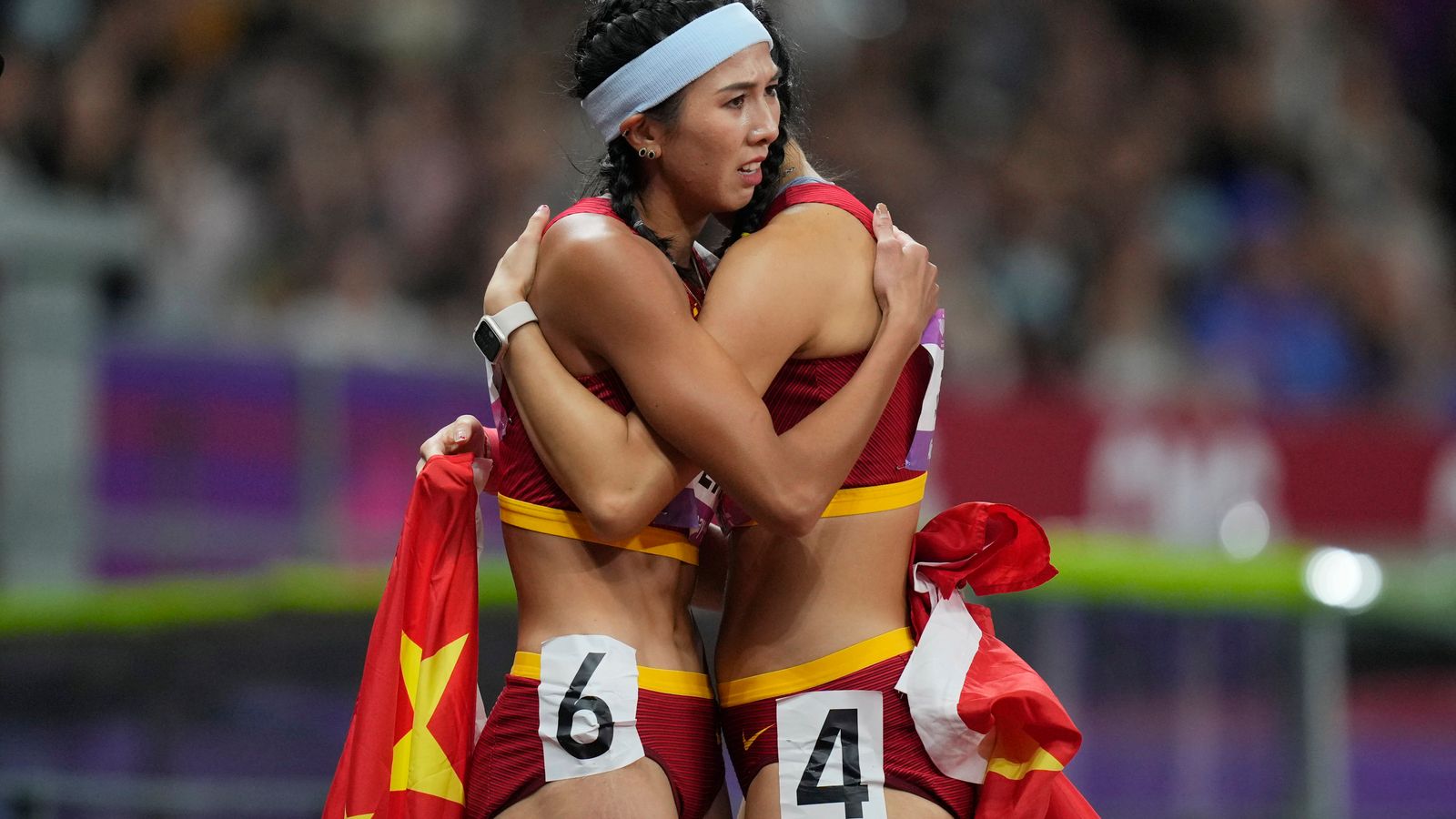 China appears to censor image of athletes embracing at Asian Games after unintended Tiananmen Square massacre reference