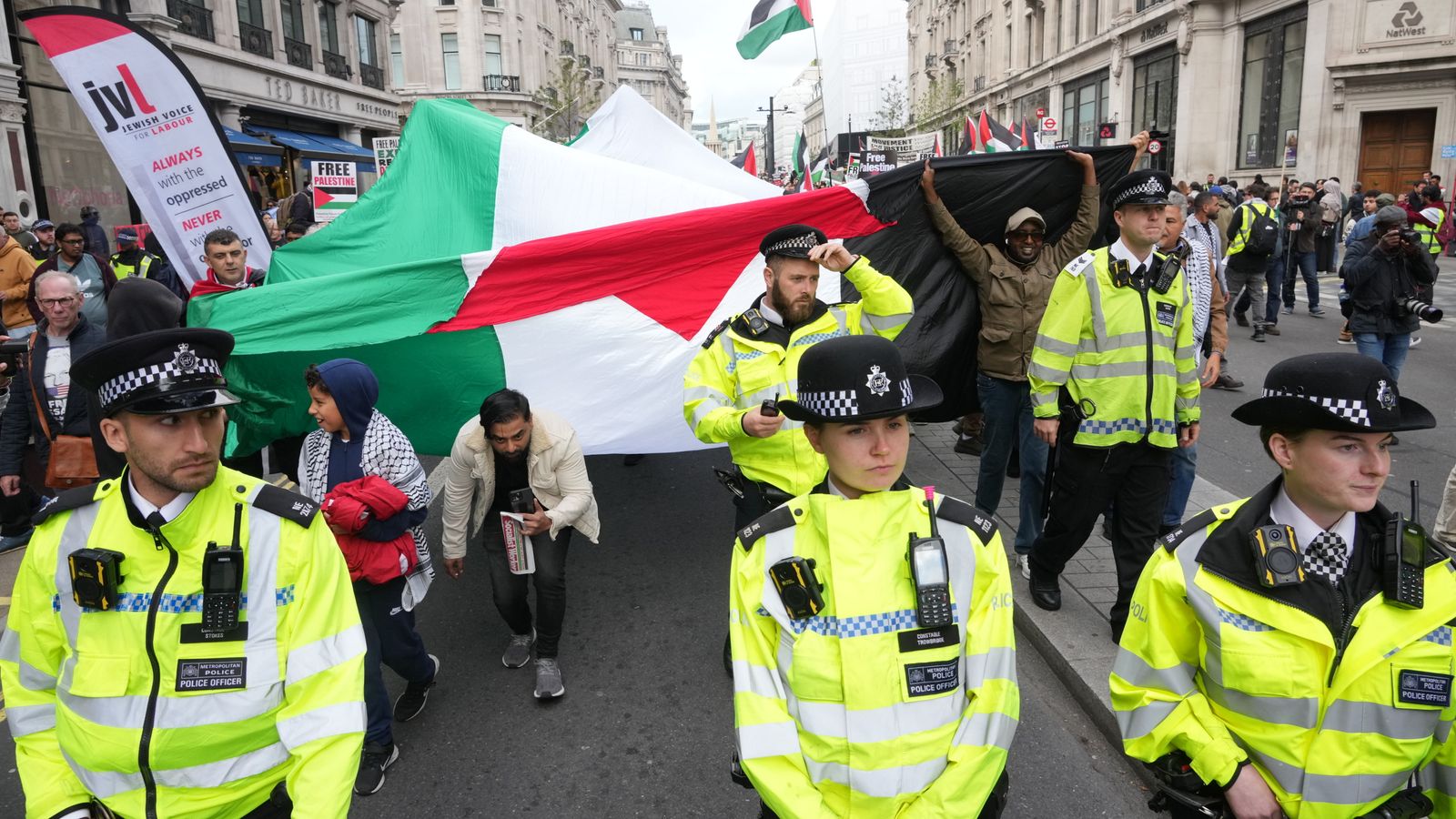 London protest: Thousands attend pro-Palestinian march amid escalating